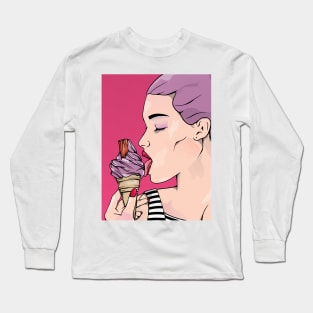 Eating Ice Cream Long Sleeve T-Shirt